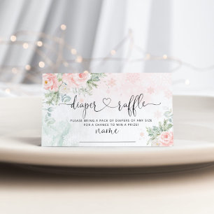 Carte D'accompagnement Rupture de couche de flocons de neige rose