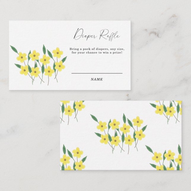 Carte D'accompagnement Rupture de couche neutre de sexe Fleur sauvage jau (Devant / Derrière)