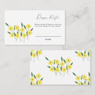 Carte D'accompagnement Rupture de couche neutre de sexe Fleur sauvage jau