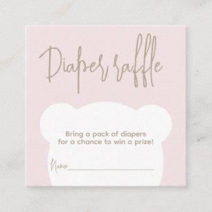 Carte D'accompagnement Rupture minimaliste simple Baby shower d'ours