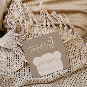 Carte D'accompagnement Rupture minimaliste simple Baby shower d'ours