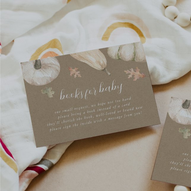 Carte D'accompagnement Russe Citrouille Automne Baby shower Demande de ca (Créateur téléchargé)