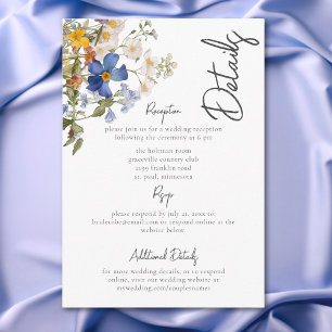 Carte D'accompagnement Russe Meadow Fleurs sauvages d'aquarelle violette