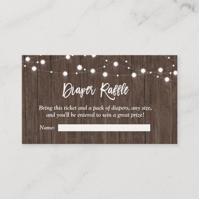 Carte D'accompagnement Rustic Baby est en train de brasser Baby shower Dé (Devant)