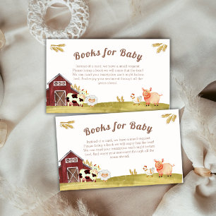 Carte D'accompagnement Rustic Barnyard Farm Animaux Livres Pour Baby show