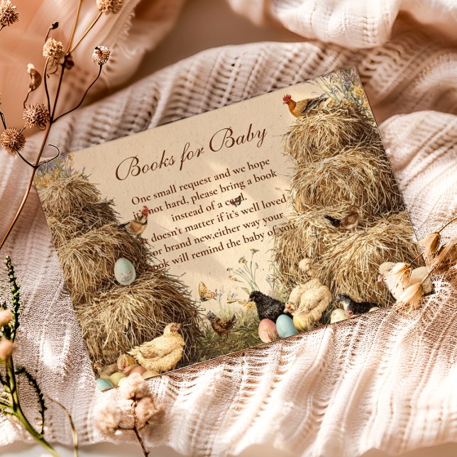 Carte D'accompagnement Rustic Barnyard Farm Animaux Livres pour bébé (Créateur téléchargé)