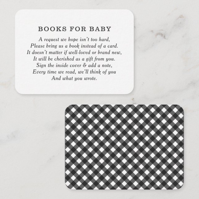 Carte D'accompagnement Rustic BBQ Baby showers Livres pour Baby Request (Devant / Derrière)