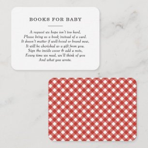 Carte D'accompagnement Rustic BBQ Baby showers Livres pour Baby Request E