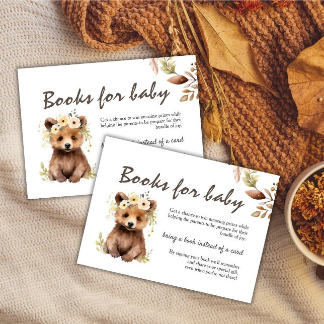 Carte D'accompagnement Rustic Bear Thème Genre Neutre Livres pour bébé (Créateur téléchargé)