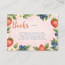 Rustic Berry Sweet Book Baby Card
