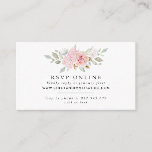 Carte D'accompagnement Rustic Blush rose Floral Site Mariage RSVP