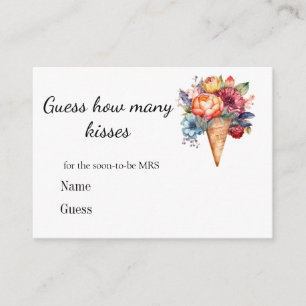 Carte D'accompagnement Rustic Boho Ice Cream Fête des mariées Mariage Jeu