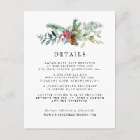 Rustic Botanical Winter Wedding Détails de l'invit