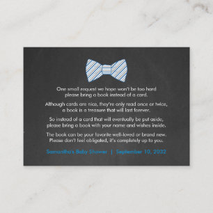 Carte D'accompagnement Rustic Bowtie Demande de livre / livres pour bébé 