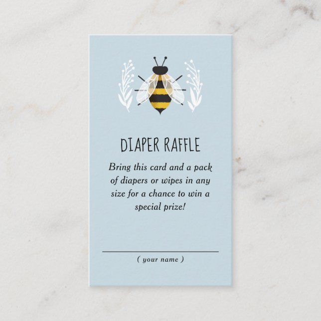 Carte D'accompagnement Rustic Boy Mama to Bee Baby shower Déchets Raffle (Devant)