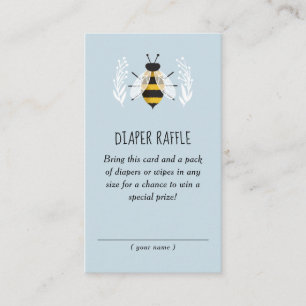 Carte D'accompagnement Rustic Boy Mama to Bee Baby shower Déchets Raffle