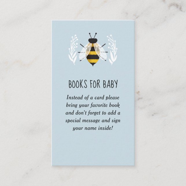 Carte D'accompagnement Rustic Boy Mama to Bee Baby shower Demande de livr (Devant)