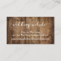 Rustic Brown Wood, Script Mariage Détails du site