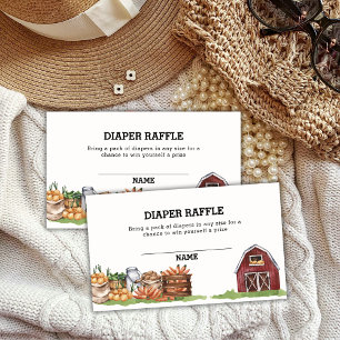 Carte D'accompagnement Rustic Country Veggie Diaper Baby shower de raffe