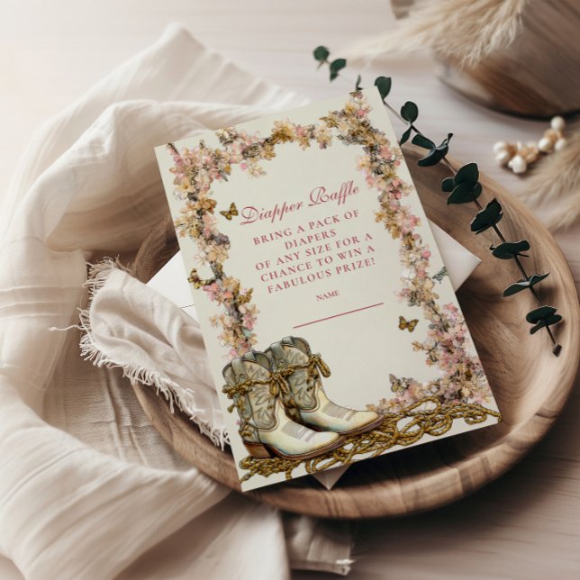 Carte D'accompagnement Rustic Cowgirl Boots Livres pour bébé (Créateur téléchargé)