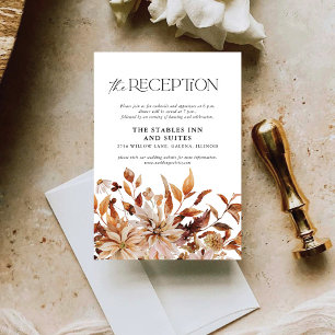 Carte D'accompagnement Rustic Fall quitte la réception de mariage
