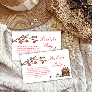 Carte D'accompagnement Rustic Farm Ladybug Apple Livres Pour Baby shower