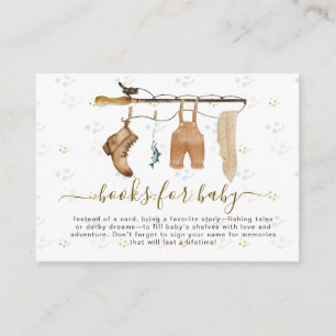 Carte D'accompagnement Rustic Fishing Derby Baby showers Livres pour bébé