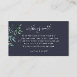 Carte D'accompagnement Rustic Forest Foliing Mariage de la marine