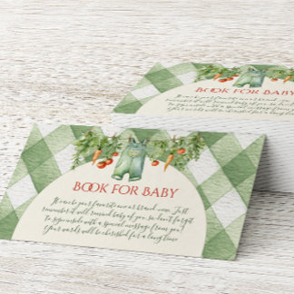 Carte D'accompagnement Rustic Gender Neutral Sprout Book For Baby Shower