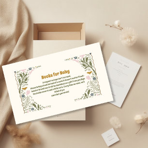 Carte D'accompagnement Rustic Green Woodland Fern Livre pour bébé