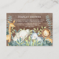 Rustic Jungle Animaux Baby Cadeau Afficher Douche