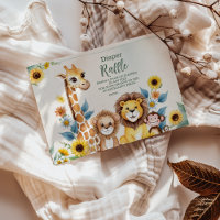Rustic Jungle Safari Animaux Raffle Diapper