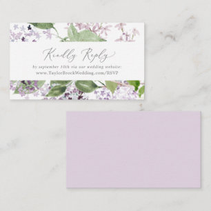 Carte D'accompagnement Rustic Lilac Site Mariage RSVP