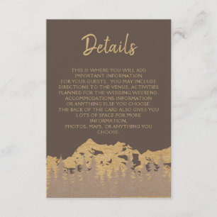 Carte D'accompagnement Rustic Mountain Forest Pine Trees Détails du Maria