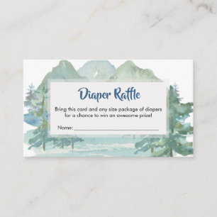 Carte D'accompagnement Rustic Mountains Adventure Baby Diaper Raffle