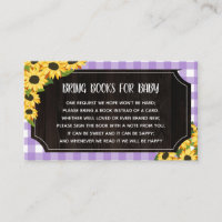 Rustic Purple En vichy & Sunflower Livres Pour Béb