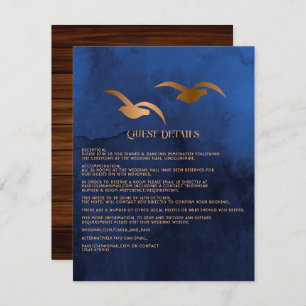 Carte D'accompagnement Rustic Tropical Mystic Island Mariage Détails du c