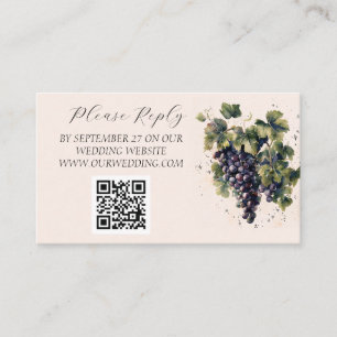 Carte D'accompagnement Rustic Vineyard Destination Graphiques Mariage