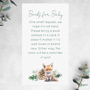Carte D'accompagnement Rustic Winter Woodland Baby shower Demande de carn