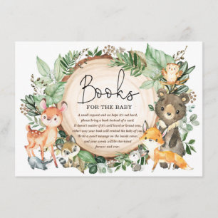 Carte D'accompagnement Rustic Woodland Forest Green Livres pour bébé