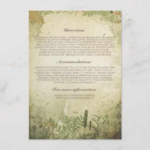 Carte D'accompagnement Rustic Woodland Information / Détails du Mariage
