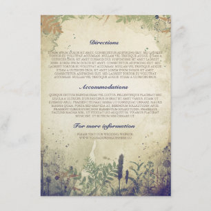 Carte D'accompagnement Rustic Woodland Information / Détails du Mariage