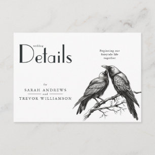 Carte D'accompagnement Rustique Boho Crow Amateurs