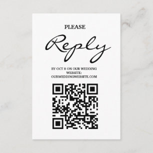 Carte D'accompagnement Rusty Fleur sauvage & Mountain Online RSVP QR Code