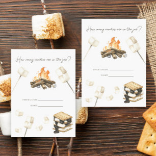 Carte D'accompagnement S plus baby shower de feu de joie Combien de bonbo