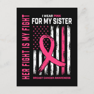 Carte D'accompagnement Sa Lutte Est Ma Lutte Je Porte Pink Sister Breast
