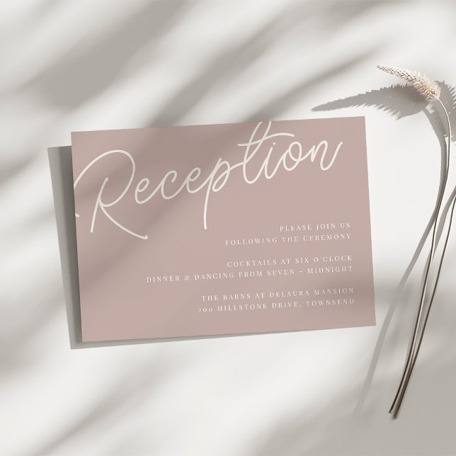 Carte D'accompagnement Sable | Réception de mariage avec filigrane de scr (Créateur téléchargé)