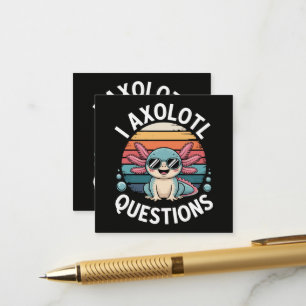 Carte D'accompagnement Sac fourre-tout Questions Axolotl