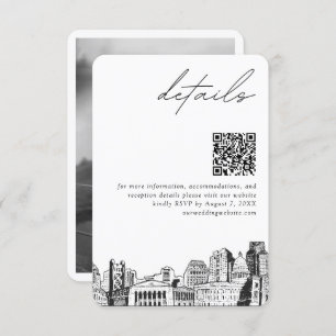 Carte D'accompagnement Sacramento Détails du Mariage QR Code Petit