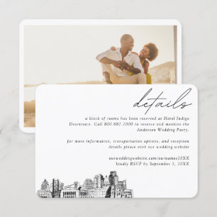 Carte D'accompagnement Sacramento Mariage Hotel Détails du bloc de chambr